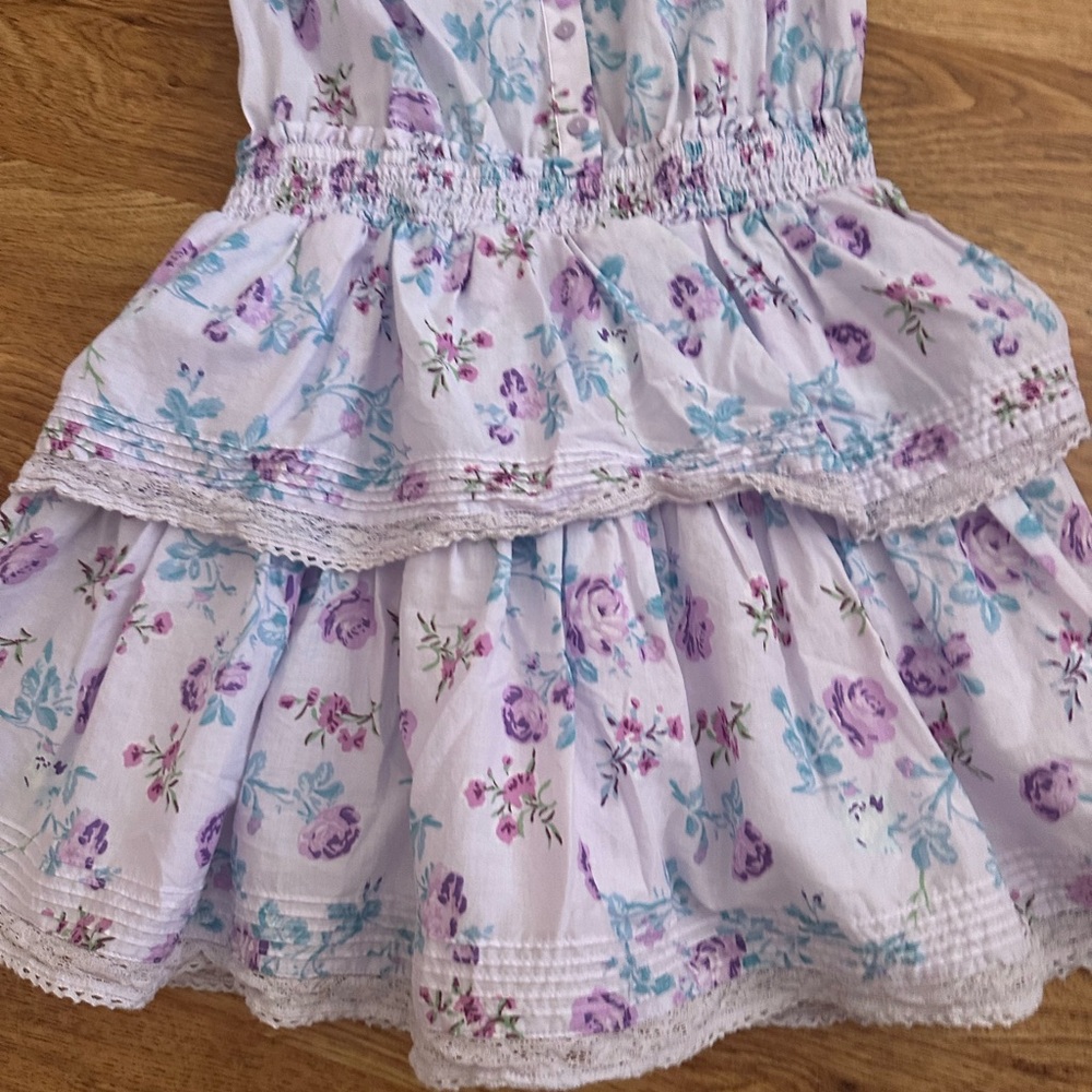 LoveShackFancy x Target Lou Ruffle Mini Dress Purple S - Picture 8 of 14